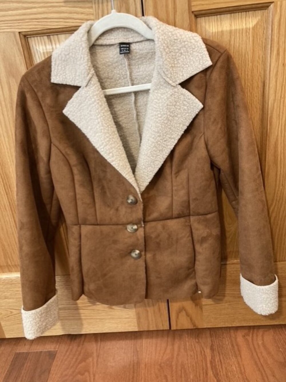 Faux Shearling Pea Coat